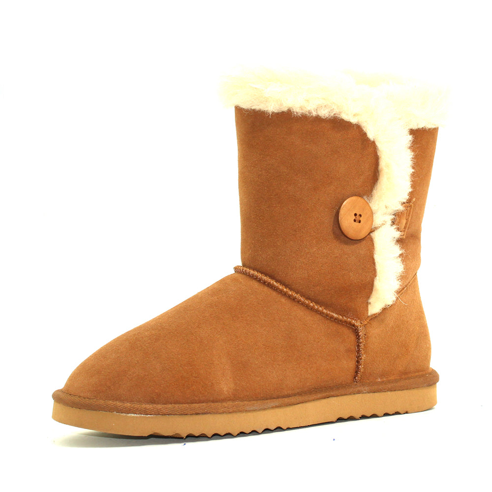 Cow Suite Sheepwool Boot - Chestnut