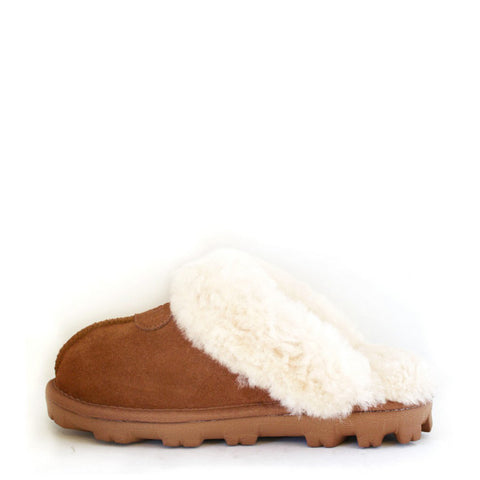Luxy Wool Scuff - Chestnut