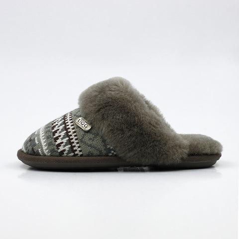 Luxury Bloombury Knit Wool Scuff - Sand