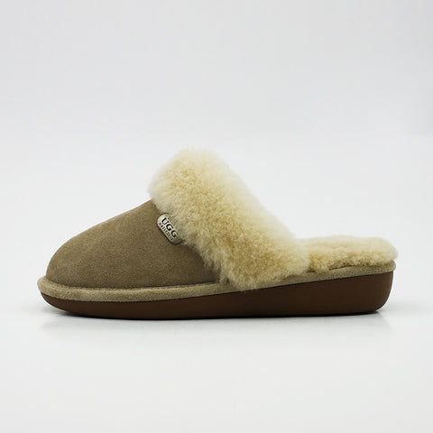 Luxury Bloombury Knit Wool Scuff - Sand