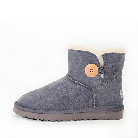 One Button Ugg Boot - Grey
