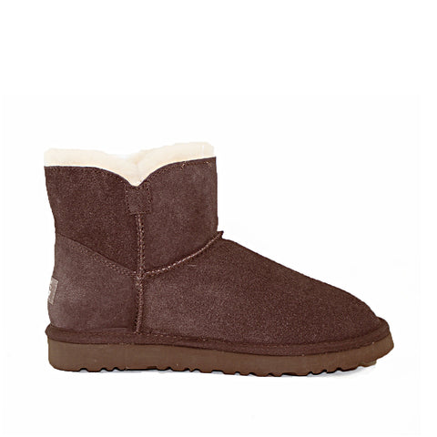 Crystal Button Ugg Boot - Chocolate