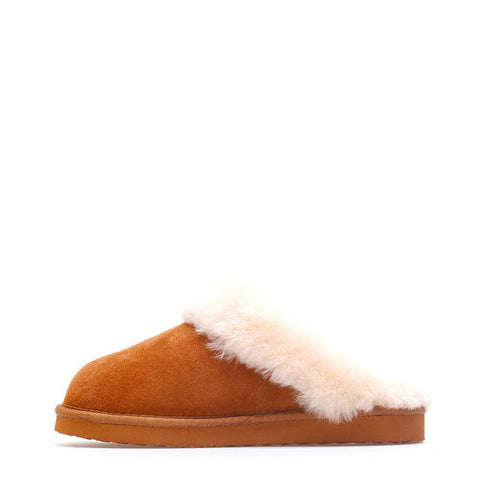 Luxury Bloombury Knit Wool Scuff - Sand