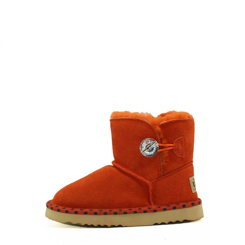 Spotted Crystal Kids Boot - Orange