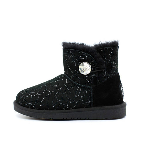 Starsky Crystal Short Ugg Boot - Black