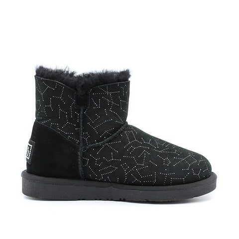 Starsky Crystal Short Ugg Boot - Black