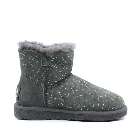 Starsky Crystal Short Ugg Boot - Grey