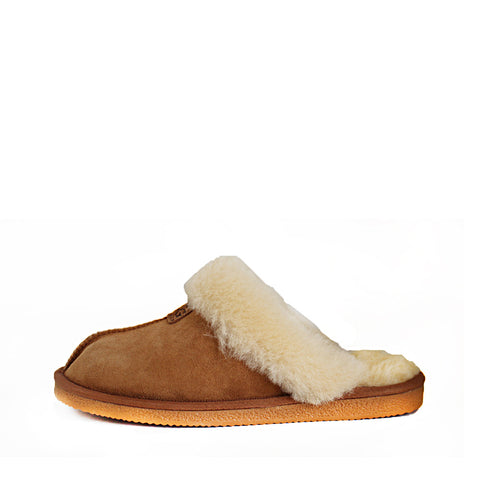Sheepskin Wool Scuff - Chestnut