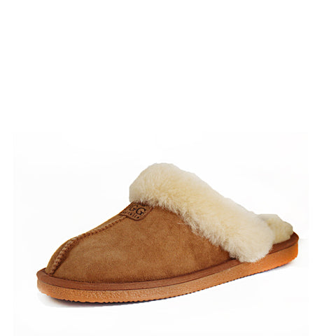 Sheepskin Wool Scuff - Chestnut