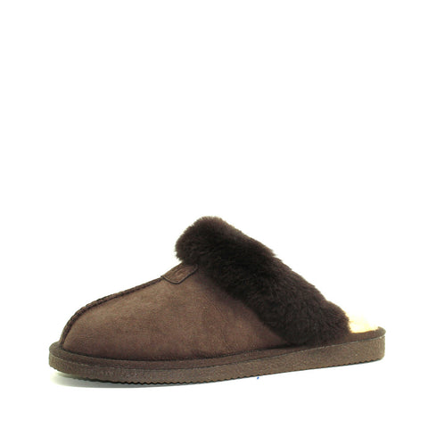 Sheepskin Wool Scuff - Chocolate