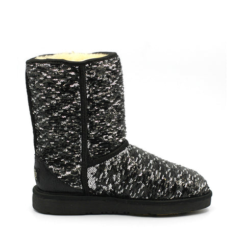 Sparkle Medium Ugg Boot - Black