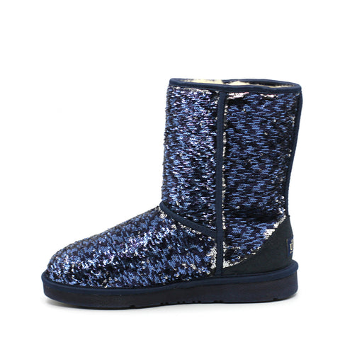 Sparkle Medium Ugg Boot - Navy