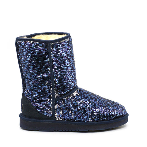 Sparkle Medium Ugg Boot - Navy