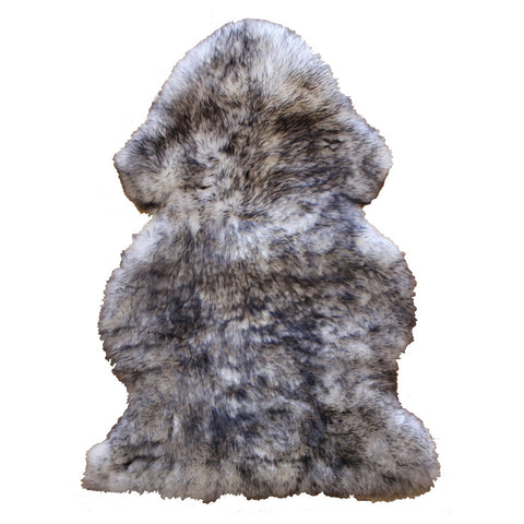 Natural Sheepskin Rug - Grey/White