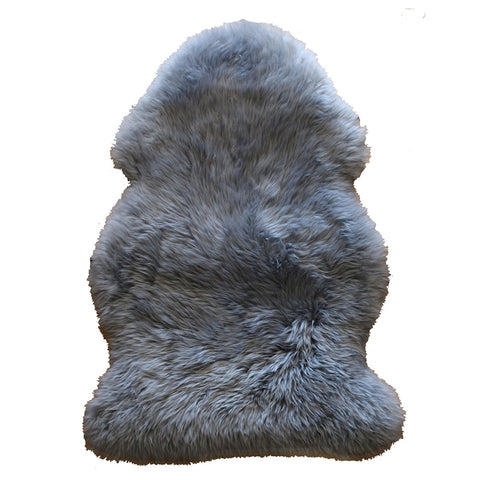 Natural Sheepskin Rug - Grey